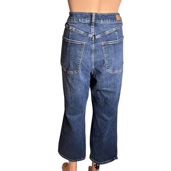 Judy Blue Cropped Jeans 14W Straight Leg Slit Hem Western Coastal Cowgirl - Picture 4 of 8